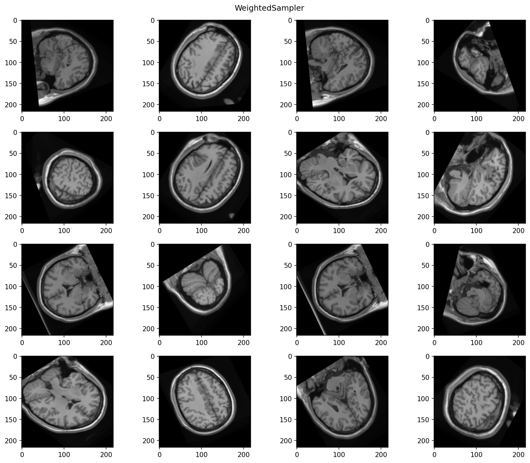 Sample slices from volumes